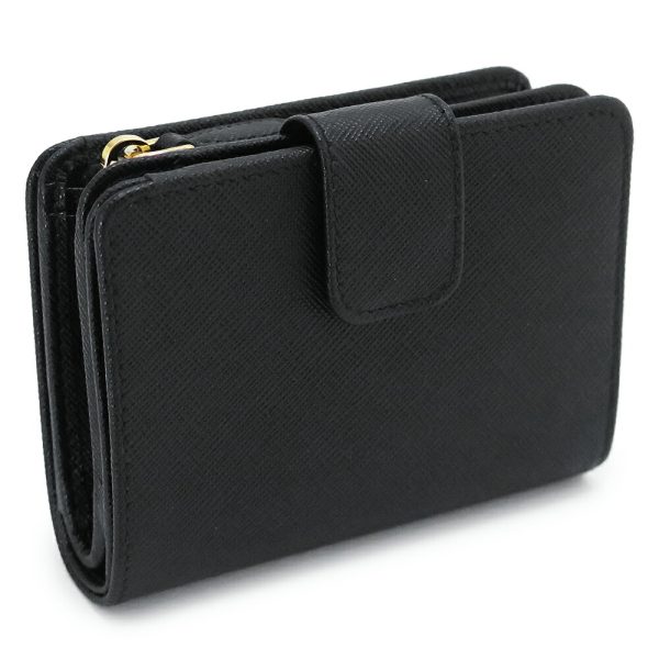 1ml018 qhh f0002 3 Prada Wallet Saffiano Black Nero