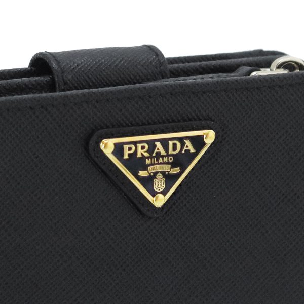 1ml018 qhh f0002 6 Prada Wallet Saffiano Black Nero