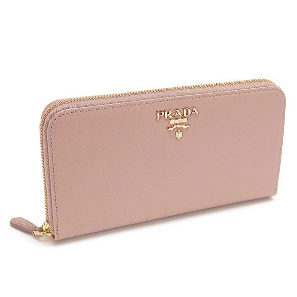 1ml506 qwa f0236 Prada Saffiano Metal Wallet Cipria Pink Beige