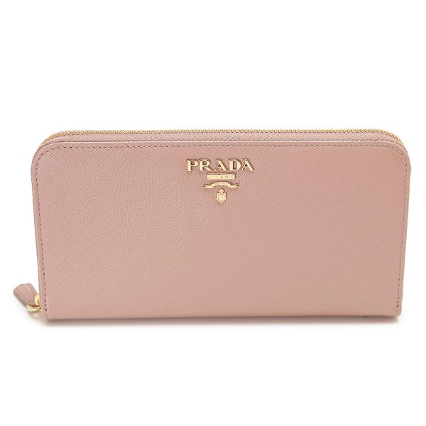 1ml506 qwa f0236 1 Prada Saffiano Metal Wallet Cipria Pink Beige