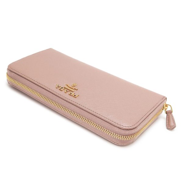 1ml506 qwa f0236 3 Prada Saffiano Metal Wallet Cipria Pink Beige