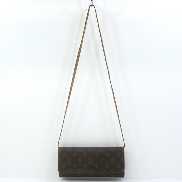 2 2 Louis Vuitton Pochette Twin GM Shoulder Bag Monogram Brown