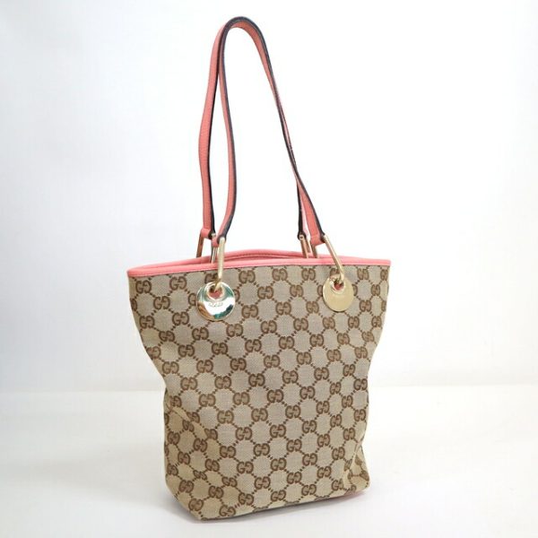 2000097256800040 1 GUCCI tote bag GG beige pink ik0147