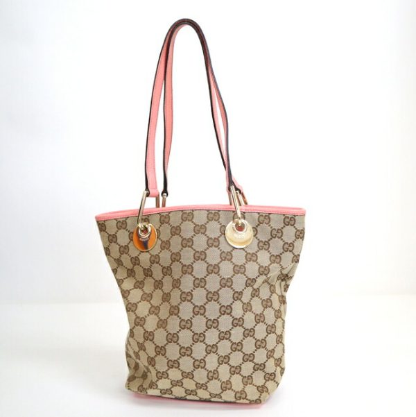 2000097256800040 2 GUCCI tote bag GG beige pink ik0147