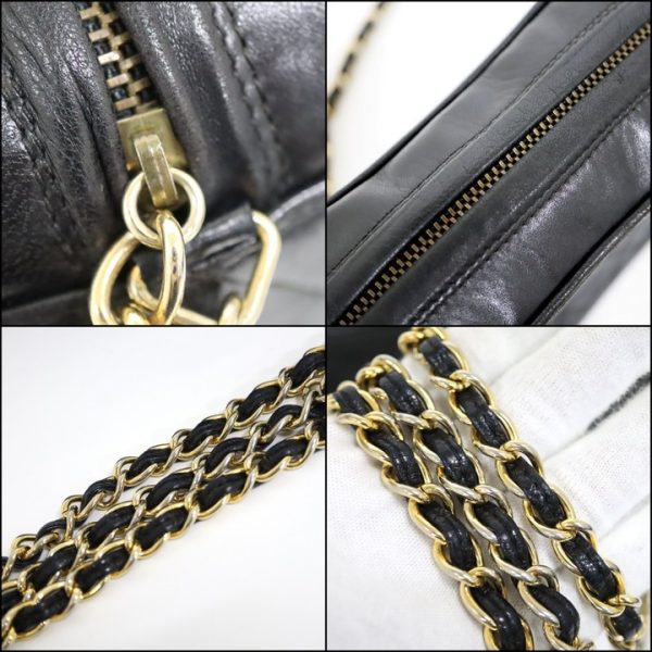 2000111255000218 4 CHANEL Matelasse Chain Shoulder Lambskin Black