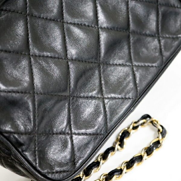 2000111255000218 6 CHANEL Matelasse Chain Shoulder Lambskin Black