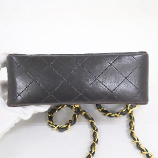 2000111255000278 4 CHANEL Mini Matelasse Chain Shoulder Bag Lambskin Black