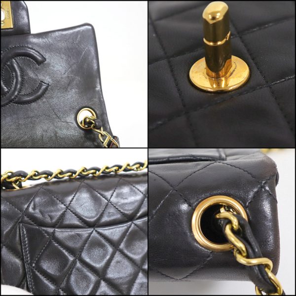 2000111255000278 6 CHANEL Mini Matelasse Chain Shoulder Bag Lambskin Black