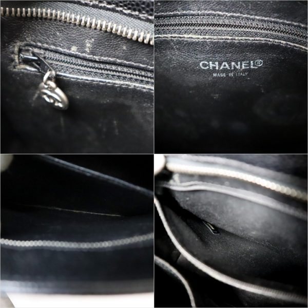 2000111255900058 10 CHANEL tote Cocomark caviar skin black