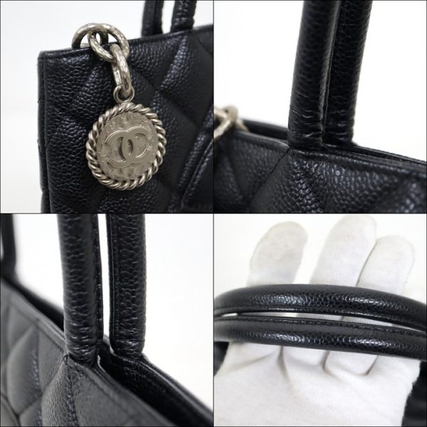 2000111255900058 5 CHANEL tote Cocomark caviar skin black