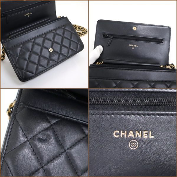 2000111256100115 6 CHANEL Chain Wallet Boy Chanel Black Lambskin