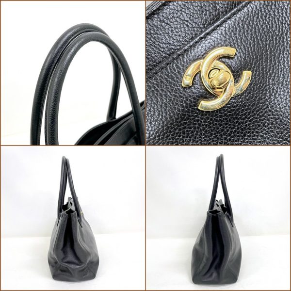 2000111256100117 3 CHANEL Executive Tote Bag Caviar Skin Black