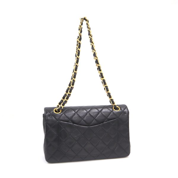 2000111256300043 2 CHANEL Matelasse W chain shoulder bag lambskin here mark W flap black A01113