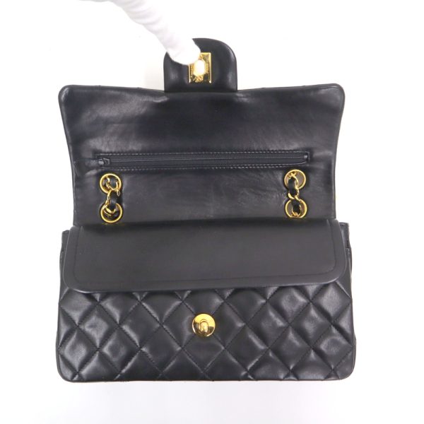 2000111256300043 4 CHANEL Matelasse W chain shoulder bag lambskin here mark W flap black A01113