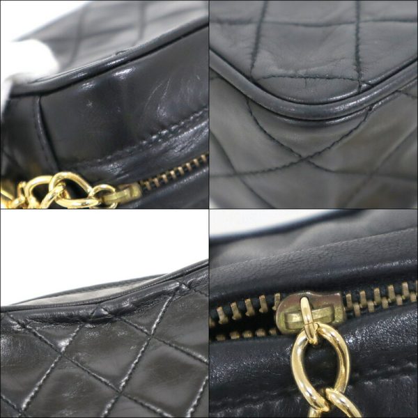 2000111256300150 9 CHANEL fringe chain shoulder bag black