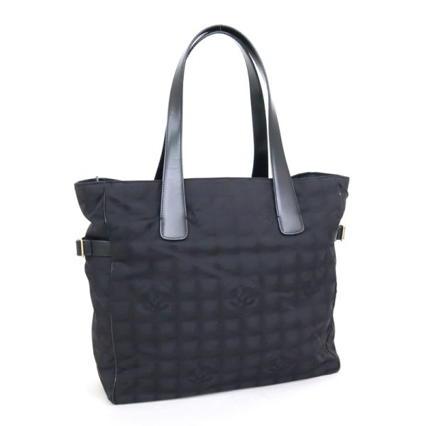 2000112255000196 2 CHANEL Line Tote GM Black Nylon