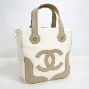 2000112255900037 1 Celine Triomphe Canvas Small Boston 2way Bag White