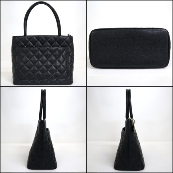 2000112256300030 2 CHANEL tote handbag caviar skin black