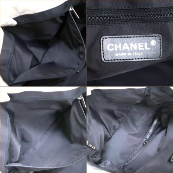 2000112256500058 9 CHANEL Line Tote MM Bicolor White Black