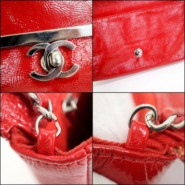 2000112256500103 6 CHANEL chain shoulder handbag RED