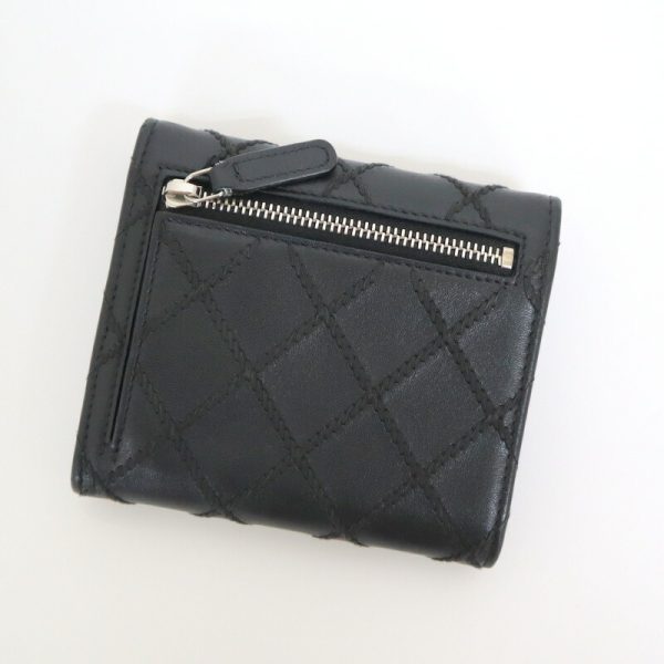 2000114256300040 2 Chanel Wallet Wild Stitch Lambskin Coco Mark Black