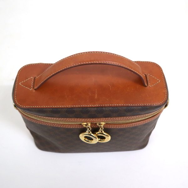 2000123255000023 4 Celine Vanity Bag Macadam Brown