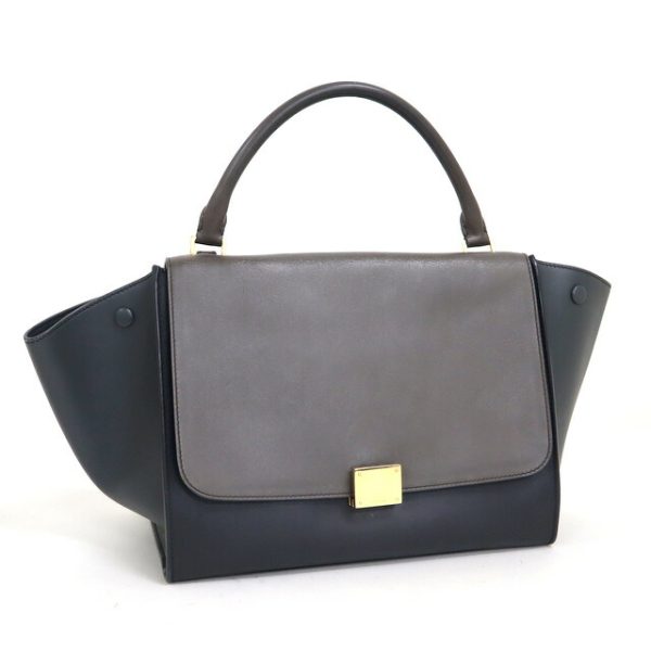 2000123255000043 1 Celine Trapeze Medium Tote Bag Black Black