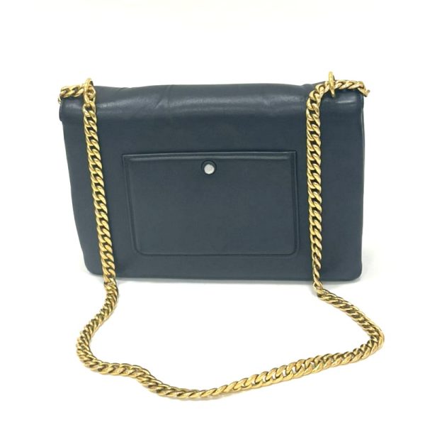 2000123256100019 4 Celine chain shoulder bag black leather