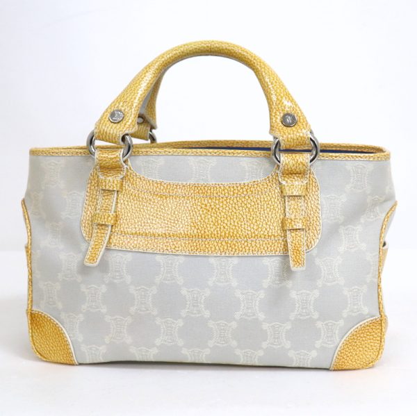 2000124255000070 2 Celine Boogie Bag Yellow Blue PVC