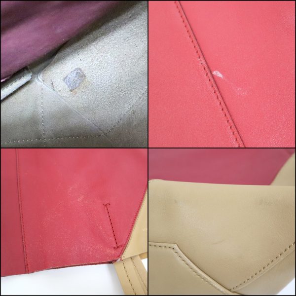 2000124255000088 9 Celine Hippo Tote Bag Suede Beige Red