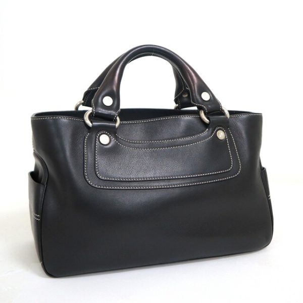 2000124256500020 2 Celine Boogie Bag Handbag Black Leather