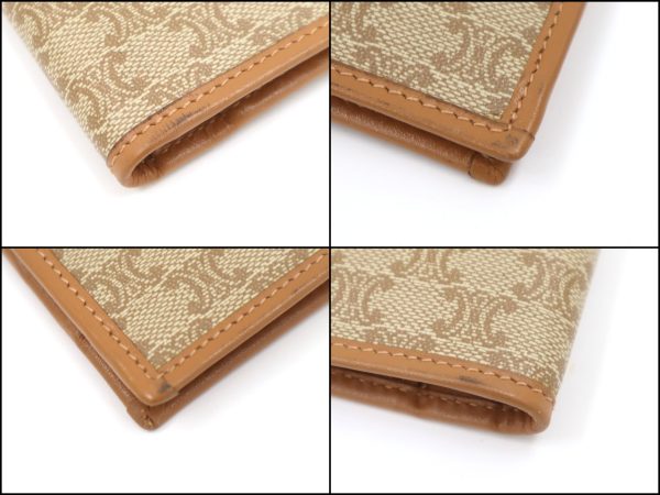 2000126255500005 3 Celine Macadam bi flong bill holder brown beige