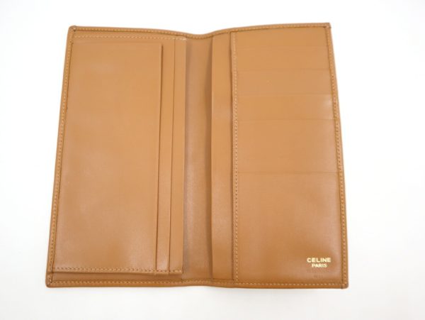 2000126255500005 4 Celine Macadam bi flong bill holder brown beige