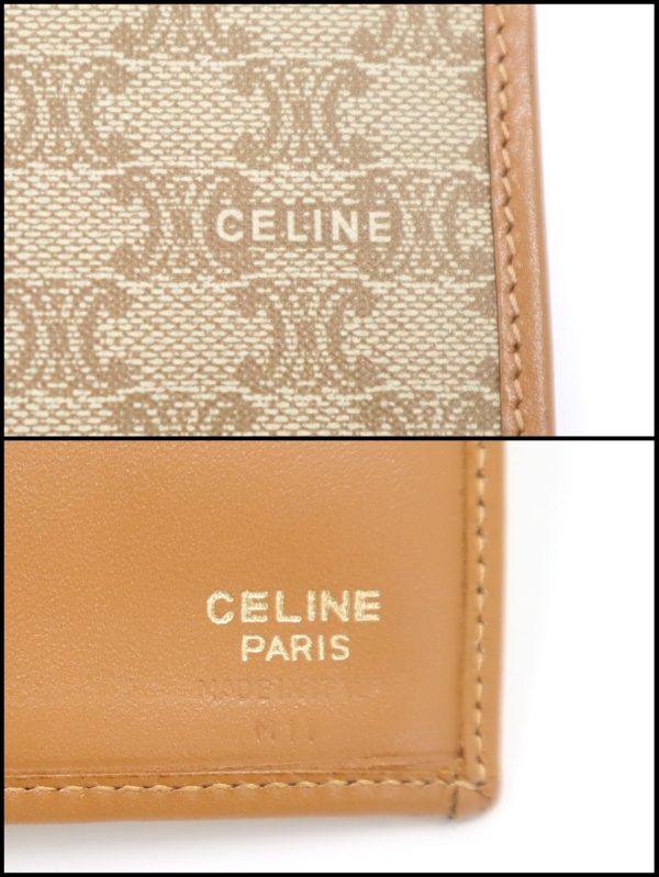 2000126255500005 7 Celine Macadam bi flong bill holder brown beige