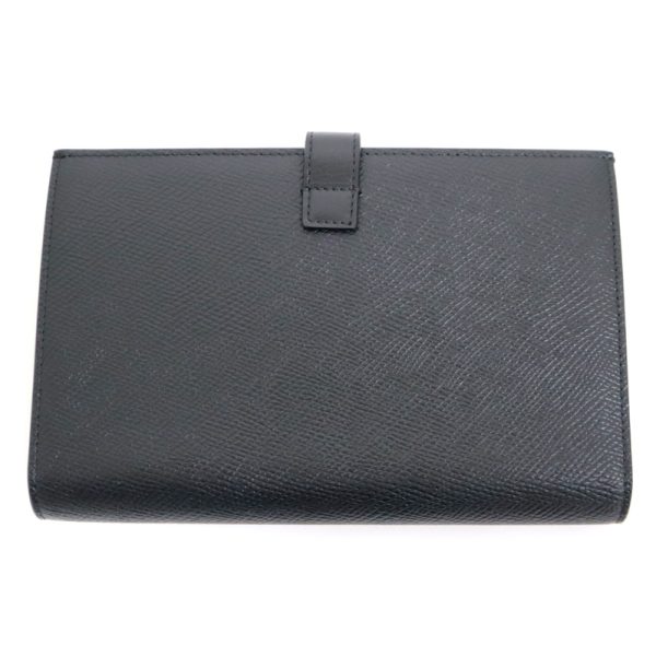 2000126256500022 2 Celine Large Strap Long Wallet Grain Calfskin Black