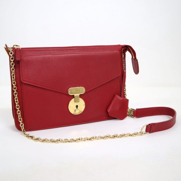 2000133256800007 1 Celine chain shoulder bag red