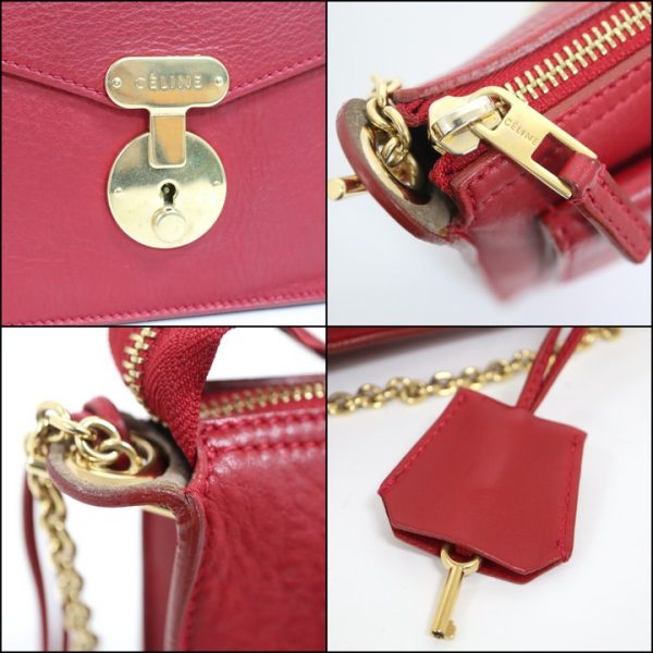 2000133256800007 4 Celine chain shoulder bag red