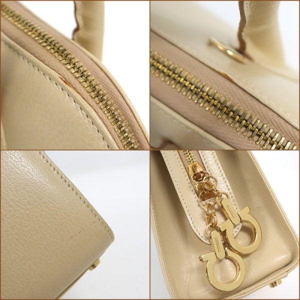 2000195255000028 6 Salvatore Ferragamo 2WAY bag Gancini beige