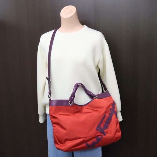 2000195256500039 10 Salvatore Ferragamo 2WAY bag purple red nylon