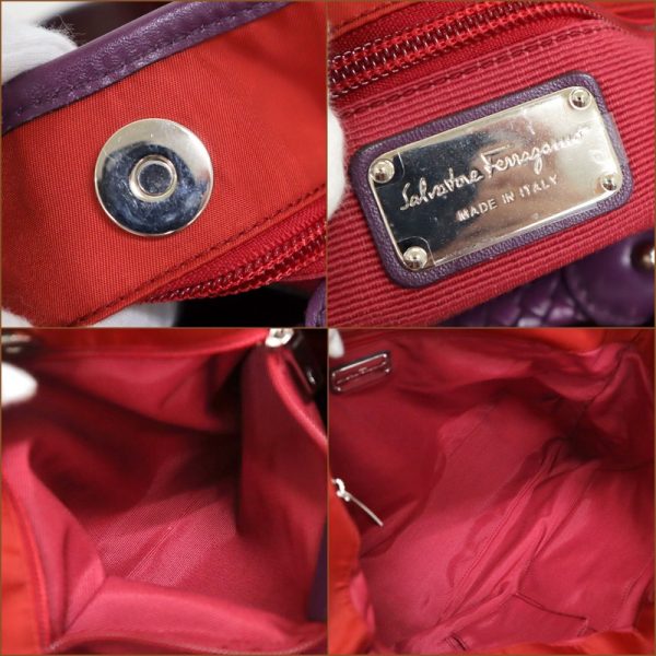 2000195256500039 9 Salvatore Ferragamo 2WAY bag purple red nylon