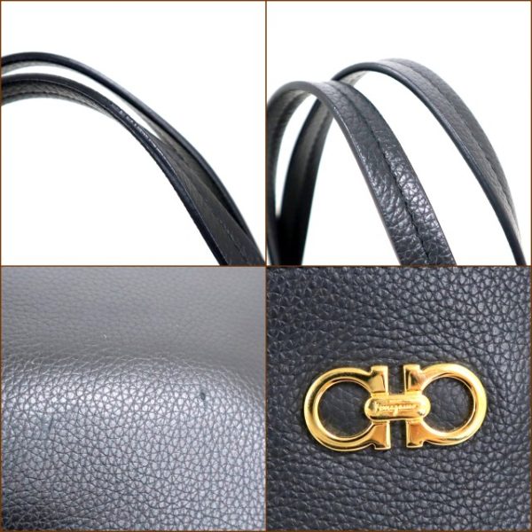 2000196256300024 5 Salvatore Ferragamo handbag Gancini black 21D764