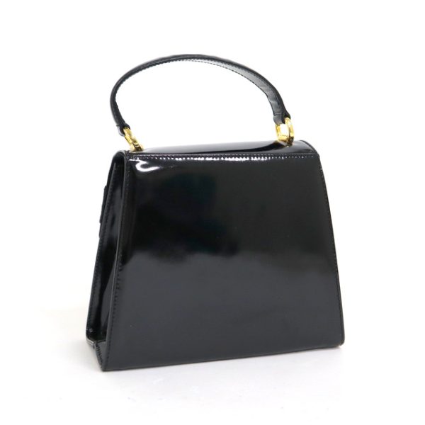 2000196257000002 2 Salvatore Ferragamo 2WAY handbag Vara enamel black