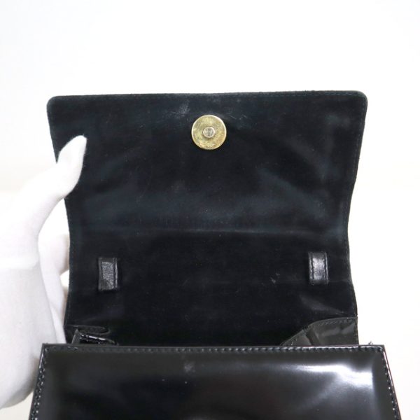 2000196257000002 5 Salvatore Ferragamo 2WAY handbag Vara enamel black