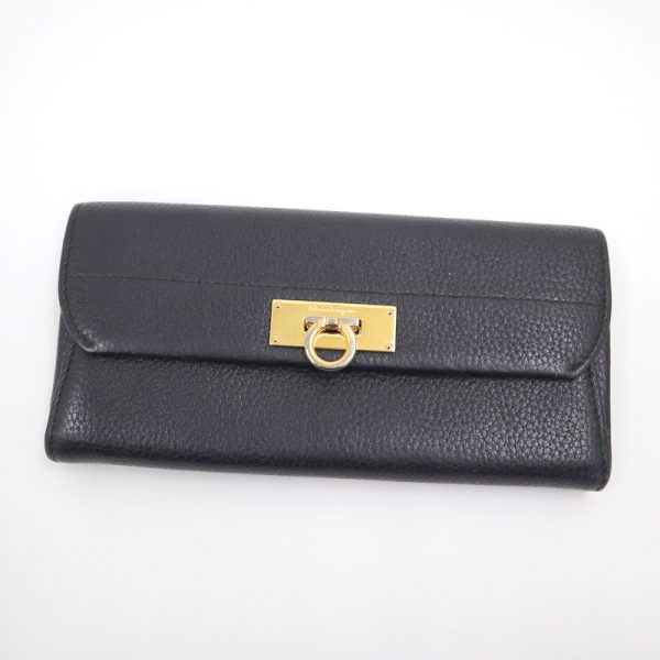 2000198256100008 1 Salvatore Ferragamo biflong wallet Gancini black