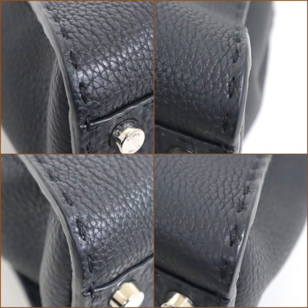 2000207255000040 6 Fendi Peekaboo Selleria Shoulder Bag Black Grain