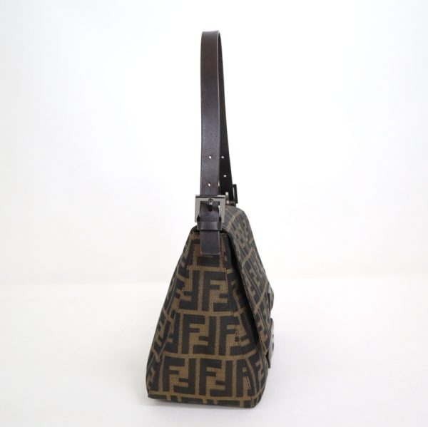 2000207256500034 4 Fendi Mamma Bucket Shoulder Bag Zucca Pattern Brown