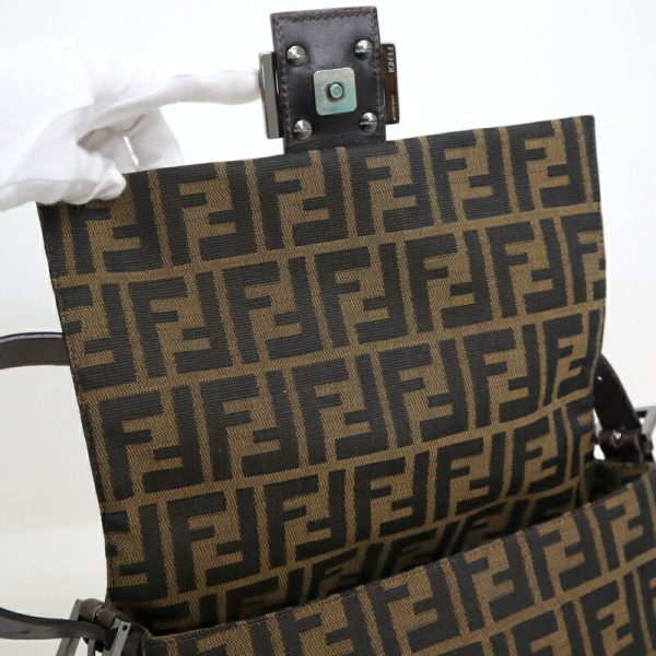 2000207256500034 9 Fendi Mamma Bucket Shoulder Bag Zucca Pattern Brown