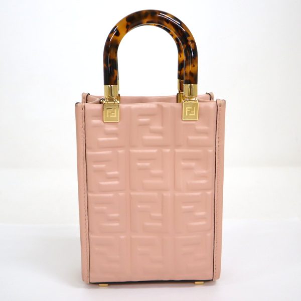 2000207256600013 3 Fendi Mini Sunshine Shopper Baby Pink