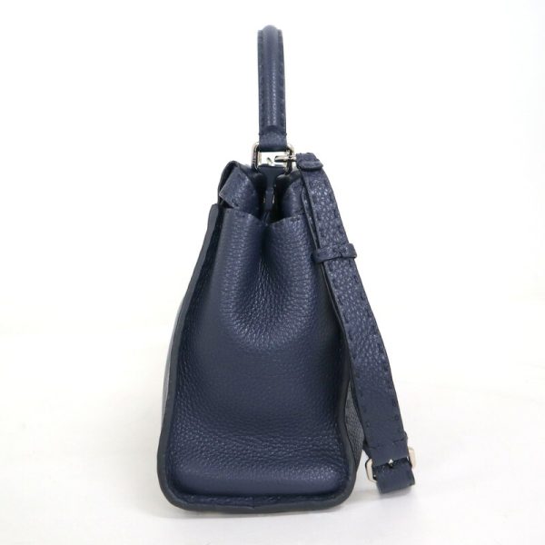 2000208256300049 3 Fendi Peekaboo Selleria 2WAY Bag Blue Leather