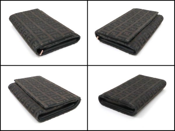 2000210256100003 4 Fendi Zucchino Wallet L Brown 8M0029